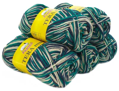 5 x 100g Strickgarn Häkelgarn TERA MULTI, Farbwahl - mehrfarbig bunt Farbverlauf