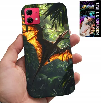 Zdjęcie produktu dla Etui Do Motorola Edge 40 Neo - Dino Dinozaur Pterodaktyl Futerał Plecki