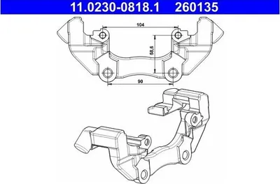 Zdjęcie produktu dla Mocowanie Zacisku Hamulcowego Ford Przód C-Max/Focus/Kuga 1,8-2,5 03-12 Lewy/Prawy