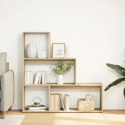 Produktbild von "im Sonderangebot" Raumteiler-Bücherregal 3 Stufen Sonoma-Eiche 123x29x123 cm - DEMöbel3974430