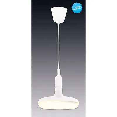 Image de Suspension Näve avec ampoule plate LED E27 blanche "Ufo" - textile/silicone/plastique - Couleur : blanc ; 6096923