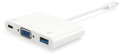Image de Equip 133462 Equip Adapter USB-C -> VGA,USB3.0,PD 1920x1080/30Hz 0.15m ws