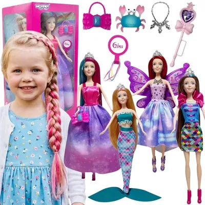 Produktbild von Woopie Set mit 4 magischen Prinzessinnen – 4-in-1-Puppenbox mit Zubehör