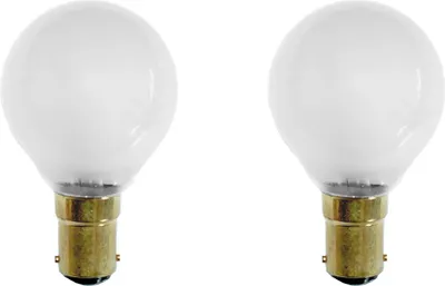Produktbild von 2 x Tropfen Kugel Glühbirne 25W B15d matt 25 Watt Glühlampe Glühbirnen