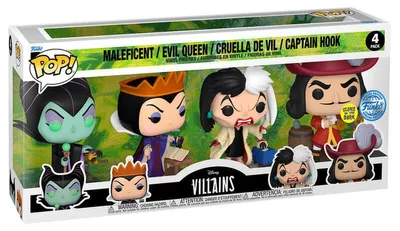 Obrázok produktu pre Figurki Funko Pop! Disney Villains - Zestaw 4 Premium Winylowych Postaci