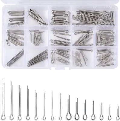 Fuse Pins Set mit 15 Größen und Aufbewahrungsbox - Edelstahlbolzen für verschiedene Anwendungen, 150 Stück