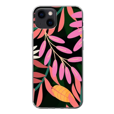 Produktbild von MuchoWow® Handyhülle Schutzhülle Hülle für iPhone 13 mini Tropisch - Blumen - Muster Silikon Softcase Handy Hülle - Softcase