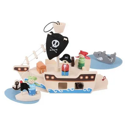 Obrázek produktu pro Bigjigs Toys Pirátská loď s piráty