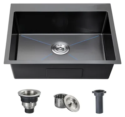 Productafbeelding van Keukenspoelbak 35 x 25 cm - Onderbouw zonder kraangat - RVS - Compacte spoelbak