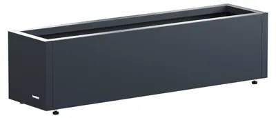 Obrázek produktu pro Květináč Herstera Metal, balkonový, volně stojící, ocel, antracitová barva, obdélníkový, pro venkovní použití