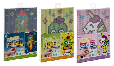 Obrázok produktu pre GRAFIX Diamantové maľovanie na ráme Pixel Jednorožec 15x20cm