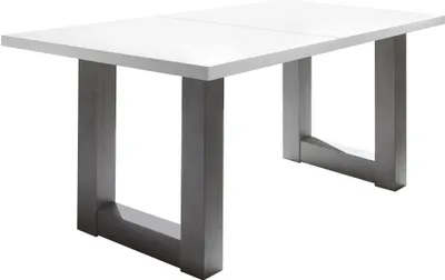 Produktbild von Esstisch ausziehbar Eila 3 160 x 90 x 75 Esszimmertisch Graphit/Weiß Matt Lack 13344-160