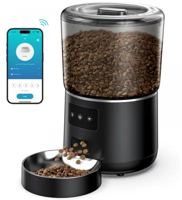 Produktbild von Automatischer Katzenfutter-Spender 3L – Programmiertierbarer Fütterungsautomat mit Dual-Stromversorgung & einstellbarer Portionsgröße für Katzen & kleine Hunde
