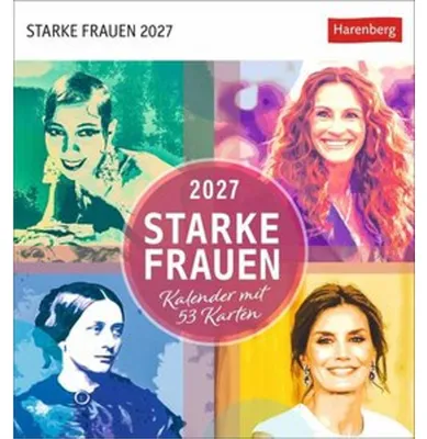 Obrázok produktu pre Kalendár s pohľadnicami „Silné ženy“ 2027 – kalendár s 53 pohľadnicami