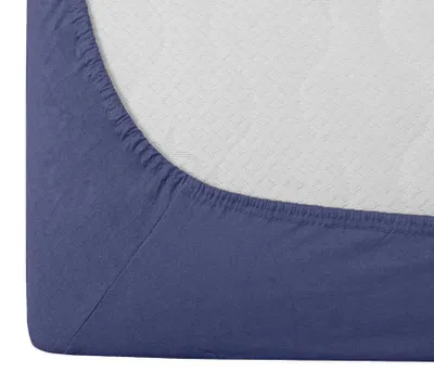 Produktbild von Jersey-Spannbettlaken dunkelblau 180 x 200 cm