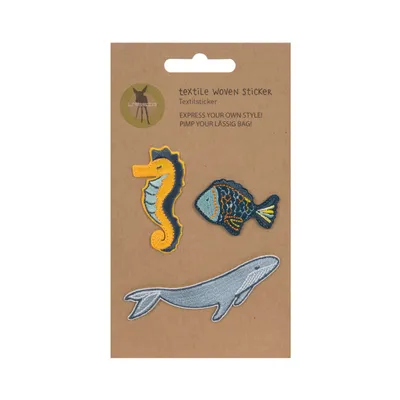 Produktbild von Lässig Textil-Sticker (3 Stk) - Schul Set Unique, Stick on Sea