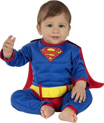 Produktbild von Funidelia Superman Kostüm für Baby Man of Steel, Superhelden, DC Comics, Justice League - Kostüme für Kinder & Verkleidung für Partys, Karneval & Halloween - Größe 12-24 Monate - Blau
