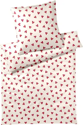 Produktbild von elegante Bettwäsche-Garnitur Mako-Satin Cherie Farbe Himbeerrot Größe 155x220+80x80