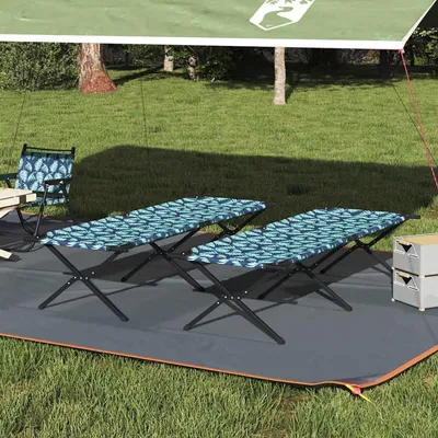 Obrázek produktu pro Skládací cestovní postel - polní postel - outdoorové lůžko - robustní ocelová konstrukce - rozměry 210 x 80 cm - vhodné do přírody