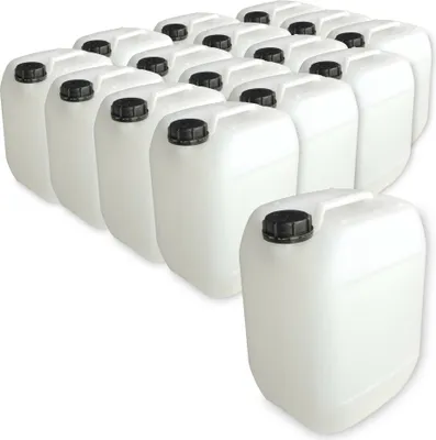 Produktbild von 16 Stück Leerkanister aus HD-PE, DIN 45, natur (10 Liter)