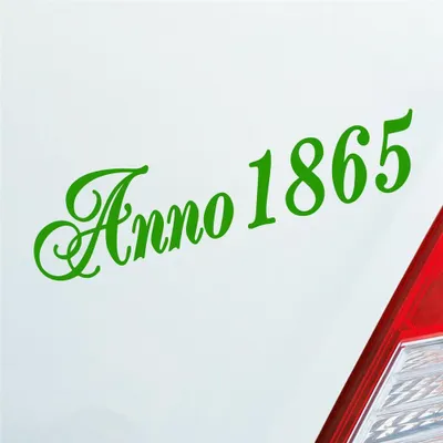 Produktbild von Auto Aufkleber Deko Home ANNO 1865 Vintage 20x5 cm Hellgrün Sticker Heckscheibenaufkleber