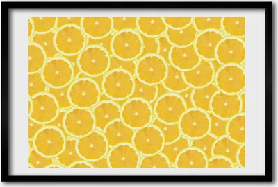 Produktbild von Bild 60x40 MDF-Rahmen, Wandkunst Zitronenscheiben