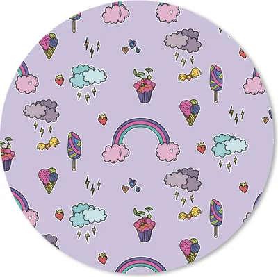 Produktbild von MuchoWow® Mauspad Mousepad Muster - Regenbogen - Krone - Mädchen - Kinder - Kinder 40x40 cm - Mousepads - Maus Mat - Pad - Mausunterlage - Schreibtisch Accessoires