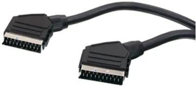 Produktbild von Valueline SCART 03/5, 5 m, SCART (21-pin), SCART (21-pin), Nickel, Schwarz, Männlich/Männlich