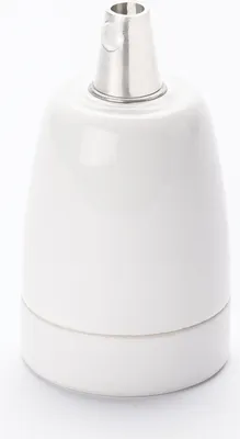Zdjęcie produktu dla Oprawka E27 z ceramiki, porcelany, gwintowana do żarówek halogenowych LED, biała