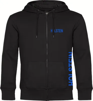 Produktbild von multifanshop Kapuzen Sweatshirt Jacke - Holstein - Brust & Seite, schwarz, Größe 3XL
