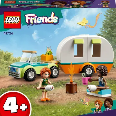 Zdjęcie produktu dla LEGO 41726 Friends Wakacyjna wycieczka kempingowa, kamper w lesie z minilaleczkami Autumn i Aliyą, samochód kempingowy dla dziewczynek i chłopców, postacie 2023