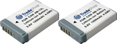 Produktbild von 2x Trade-Shop Kamera Li-Ion Akku 3,6V / 1250mAh kompatibel mit Canon PowerShot SX620 SX720 SX730 SX740
