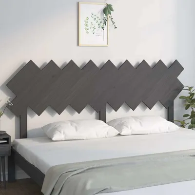 Produktbild von vidaXL Bett Kopfteil Grau 178x3x80,5 cm Massivholz Kiefer - Kopfteil - Kopfteile - Bettkopfteil - Holzkopfteil
