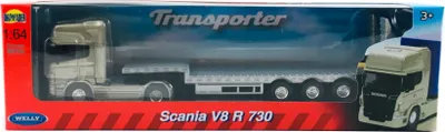 Zdjęcie produktu dla Tir Scania V8 R730 Model Welly 1:64
