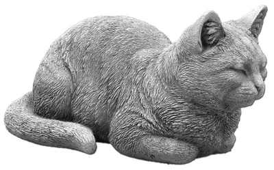 Produktbild von Gartenfigur Steinkatze Gartenskulptur - 35 cm - Grau - Frostbeständig - Für Garten und Terrasse