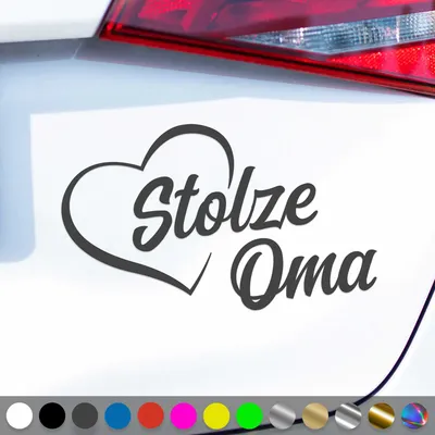 Produktbild von PantherPixel Stolze Oma Aufkleber Großeltern Enkelkinder Sticker Auto Geschenkidee Farbe Dunkelgrau