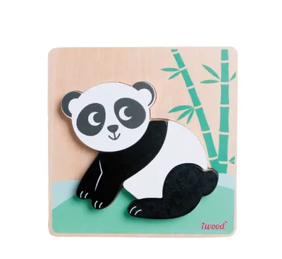 Immagine prodotto di Puzzle di animali Panda in legno iWood 11025A