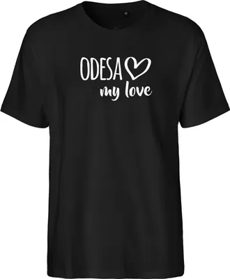 Produktbild von Huuraa Herren T-Shirt Odesa my love 3XL Black Bio Baumwolle Fairtrade Herrenshirt Geschenkidee