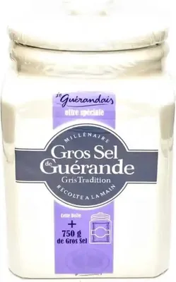Image de Sel marin gris naturel de Bretagne pot céramique 750g