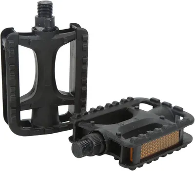 Productafbeelding van Go Go Gadget – Zwarte fietalpedalen – Pedalen – Extra grip – Antislip – Inclusief reflectoren – Veilig – Zwart – Schroefdraad 11 mm