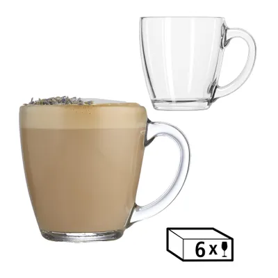 Glasmark KROSNO Hugo Kaffeegläser-Set 6-teilig - 360ml Cappuccino Gläser