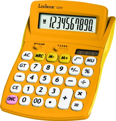 Image de Calculatrice de Bureau jaune 10 Chiffres avec Écran à Angle Ajustable