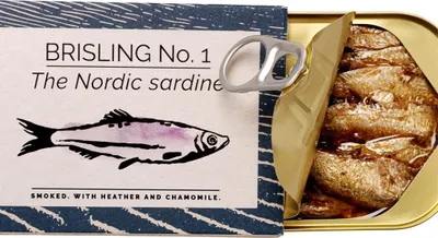 Produktbild von FANGST BRISLING No. 1: Geräucherte Nordsee-Sardine mit Heidekraut & Kamille