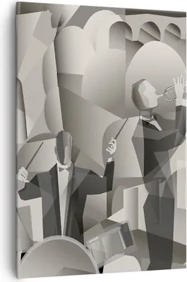 Produktbild von Bild auf Leinwand - Leinwandbild - Einteilig - Jazz Musik Musiker - 70x100cm - Wand Bild - Wanddeko - Wandbilder - Leinwanddruck - Wanddekoration - Leinwand bilder - Wandbild - PA70x100-4119
