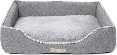 Obrázok produktu pre DOTTY Miesto na spanie Pelech pre psa Pohovka pre mačku Útulný pelech pre malé a stredné psy, sivý, veľkosť M (65 cm x 50 cm)