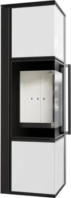 Produktbild von Kaminofen aus Stahl KRATKI TORA/M 8 kW Ø 150 Weißes Glaspaneel