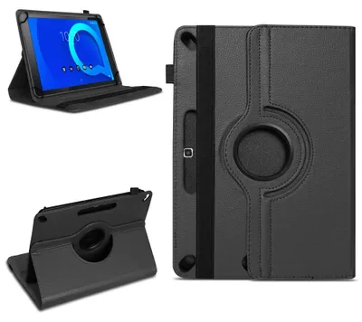 Produktbild von Tablet Tasche für Alcatel 3T 10 Hülle Schutzhülle Case Schutz Cover 360° DrehbarFarben:Schwarz
