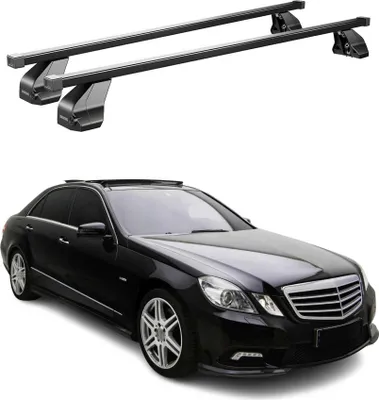 Produktbild von Menabo Dachträger für Mercedes E Klasse W212 Limo 2009-2013 75kg Stahl Schwarz