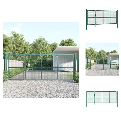 Zdjęcie produktu dla vidaXL Siatkowa brama ogrodowa zielona 350x175 cm stal ocynkowana - Bramy ogrodowe
