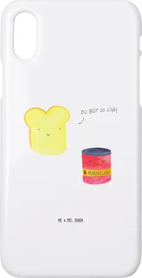 Produktbild von Mr. & Mrs. Panda Iphone 10 Handyhülle Toast Marmelade - Weiß - Geschenk, Brot, X, Toastbrot, Hülle, Cover, Küche Deko, Handy, Lustige Sprüche, Süß